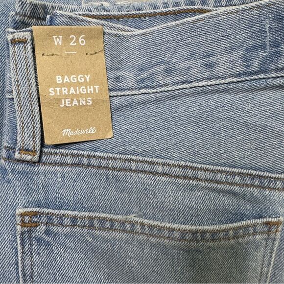 Madewell Tall Baggy Straight Jeans Size 26 - Picture 6 of 9